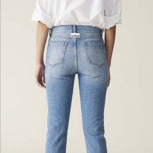 GANNI Split Hem Denim Jeans, Size 29